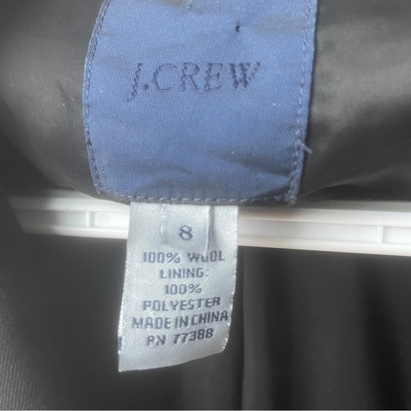 J.Crew Black Blazer Size 8 100% Wool Career Professional 2 Button - Picture 5 of 5
